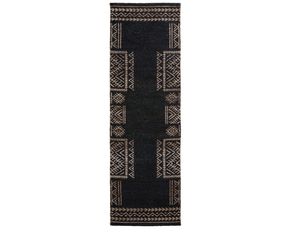 Kavi Black & Tan Indoor/Outdoor Runner Rug - WILL DELIVER!