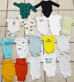 Onesies - set of 17 for age 0-3 months