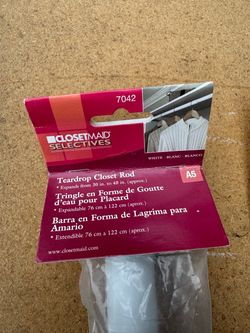 ClosetMaid Selectives Teardrop Closet Rod White