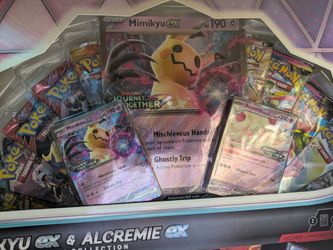 Pokemon mimikyu and alcremie ex premium collection box
