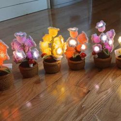 Crochet Mini Flowers With Light