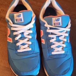 New Balance 501 Blue/Orange Mens Shoes Size 13