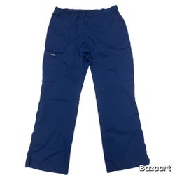 Sz L Navy Blue  Stretch Scrub Pants Cherokee Workwear