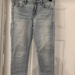 American Eagle Next Level Stretch Light Wash Skinny Crop Jeggin Size 6