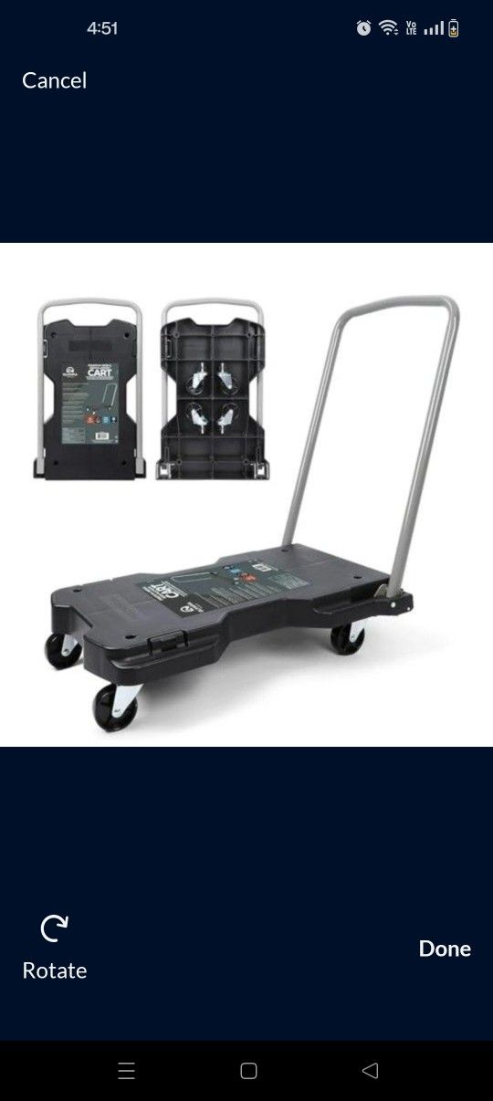 Folding Platform Push Cart with wheels