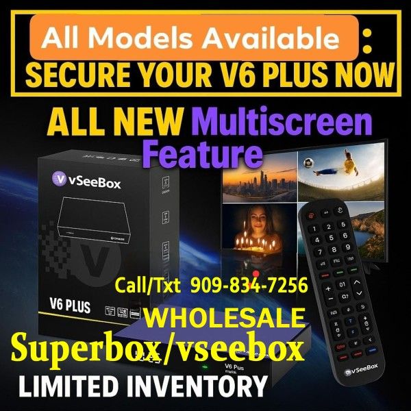 VSEEBOX V6 PLUS NEW Model 2025 Wholesale reseller V6 VSEE BOX PLUS SUPERBOX