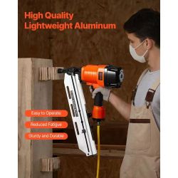 79} Framing Nailer, 80-120PSI Air Nail Gun, 2" to 3-1/2" 21 Degree Full Round Head Pneumatic Framing Nailer with Tool-Less Depth Adjustment & Dual Tri