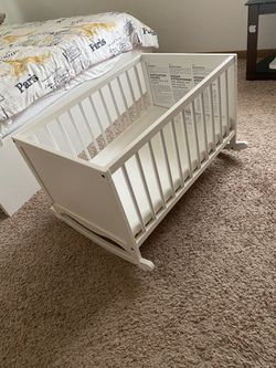 Baby crib with the mattress