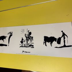 Picasso Trilogy Art Print 36” X 12” Don Quixote Bullfight