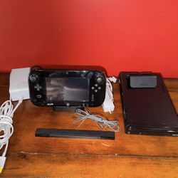 Wii U Console/Gamepad Black 32GB Complete Sets! All Cords and Charging Cradle