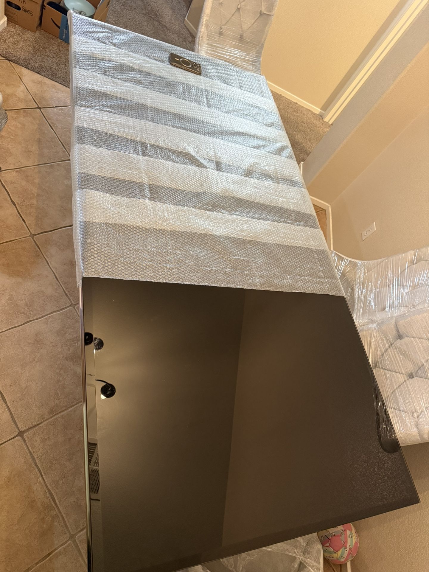 All Glass And Chrome Dining Table