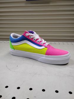 Vans Old Skool Neon Color Block Skate Shoes Women's 6