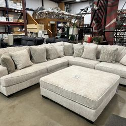 Rawcliffe L Shaped Modular Huge Sectional Couch W Reversible Cushions Color Options 👉 PLEASE ASK FOR JON GREEN WHEN YOU ARRIVE!