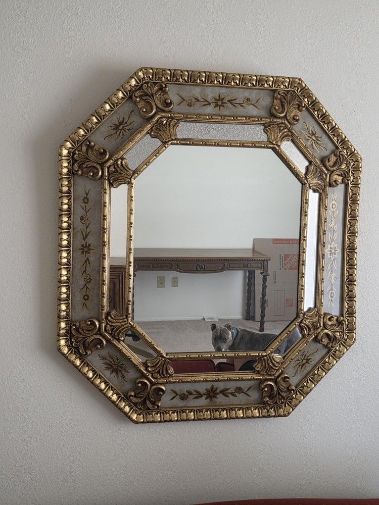 Vintage Gold Ornate Mirror