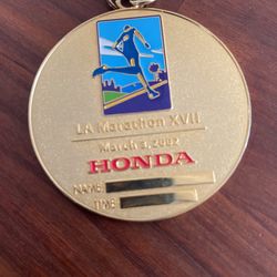 LA City Marathon Medal 2002