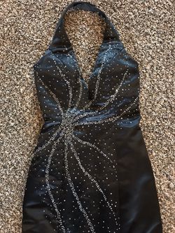 Black sequin mermaid prom/formal dress - size 6