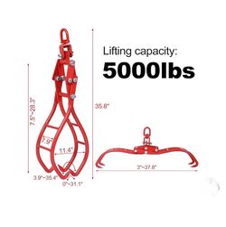 28 Inch Log Tongs,4 Claw Timber Log Lifting Logging Tongs Grabber Skidding Logging Grapple Tongs Tools…