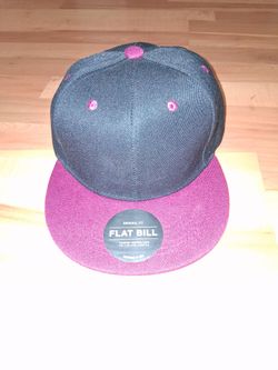 Flat red black hat