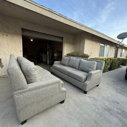 Matching Gray Sofa Set (2 Pieces)