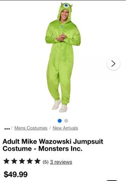 Adult Mike Wazowski Jumpsuit Costume