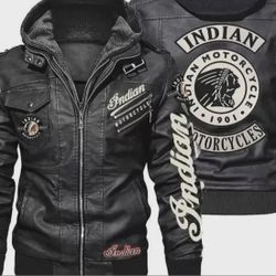 Indian Leather jacket BRAND NEW LARGE MENS