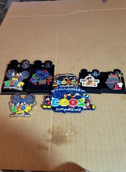 Disney World 2000 - 2005 Pins And A 2003 Magnet