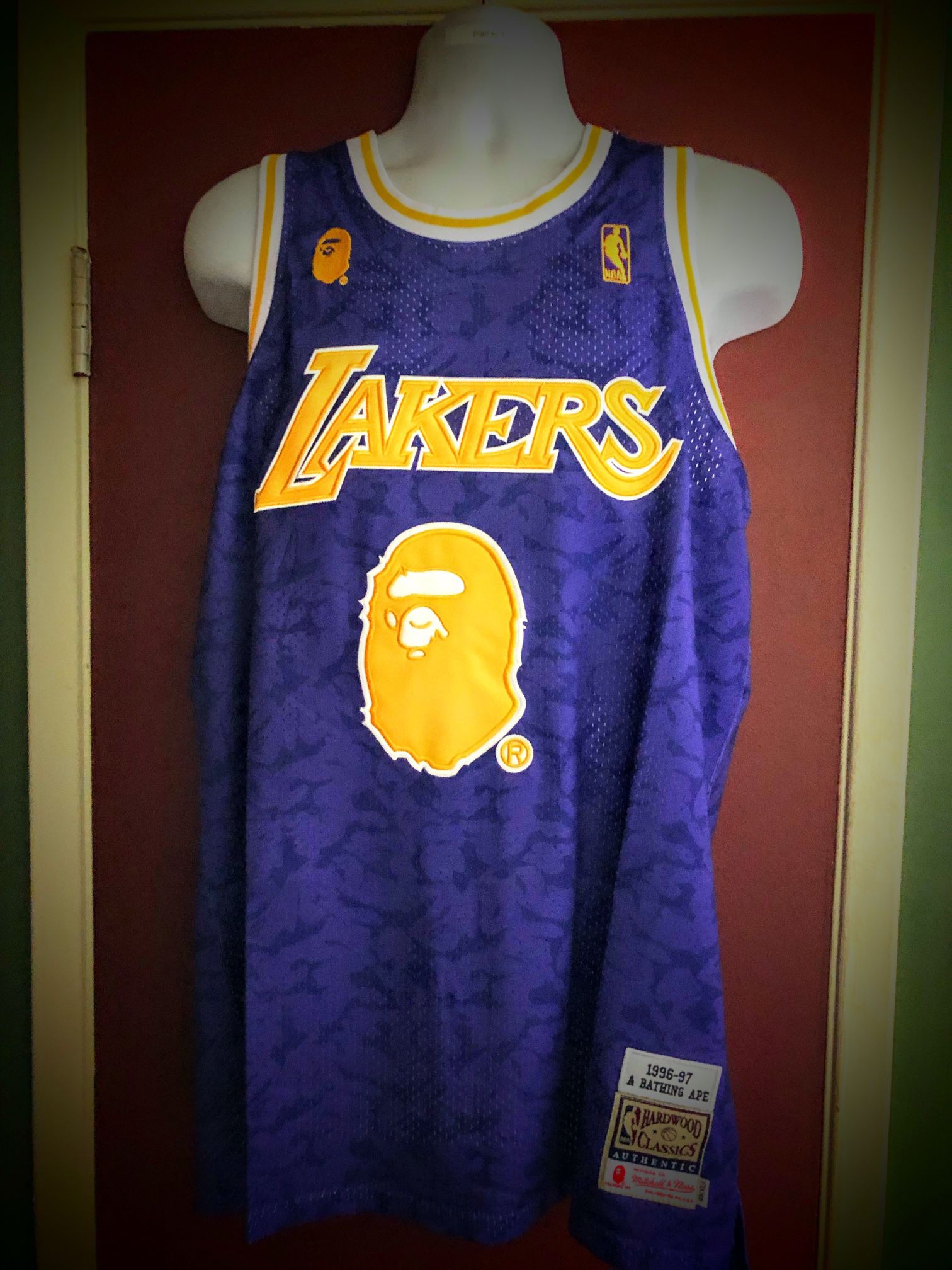 Los Angeles Lakers #93 A Bathing Ape NBA Basketball Jersey -M.L.
