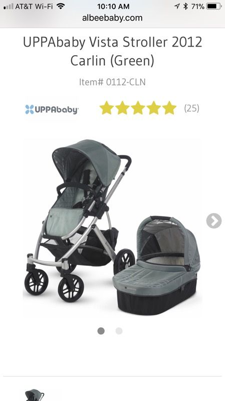 2012 UPPAbaby Vista Stroller Carlin (Green)
