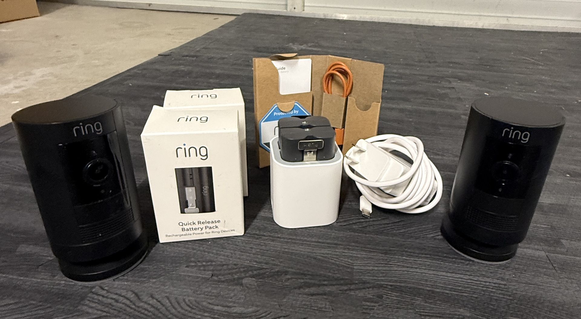 π Ring Stick Up Cam Security Bundle β 2 Cams + 4 Batteries + Dual Charger β $175