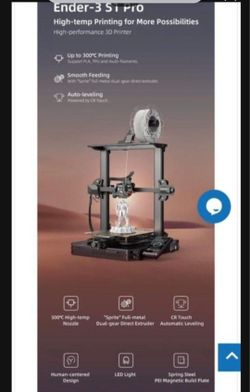Creality Ender S1 Pro 3D Printer System/ Systema De Impresora De Tercera Dimension