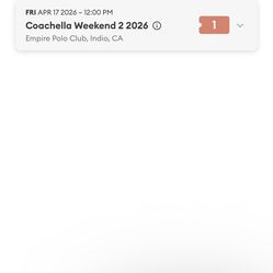 Coachella Ticket