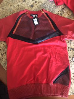 Frost Originals red leather top