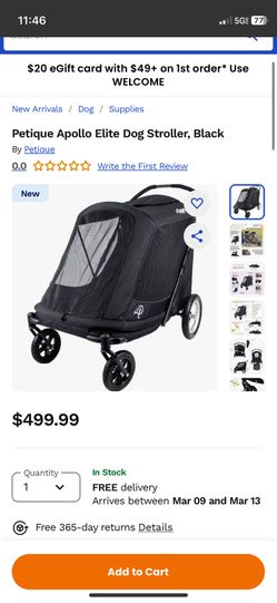 Petique Apollo Elite dog stroller
