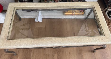 Elegant Glass Top Coffee Table – $125 OBO
