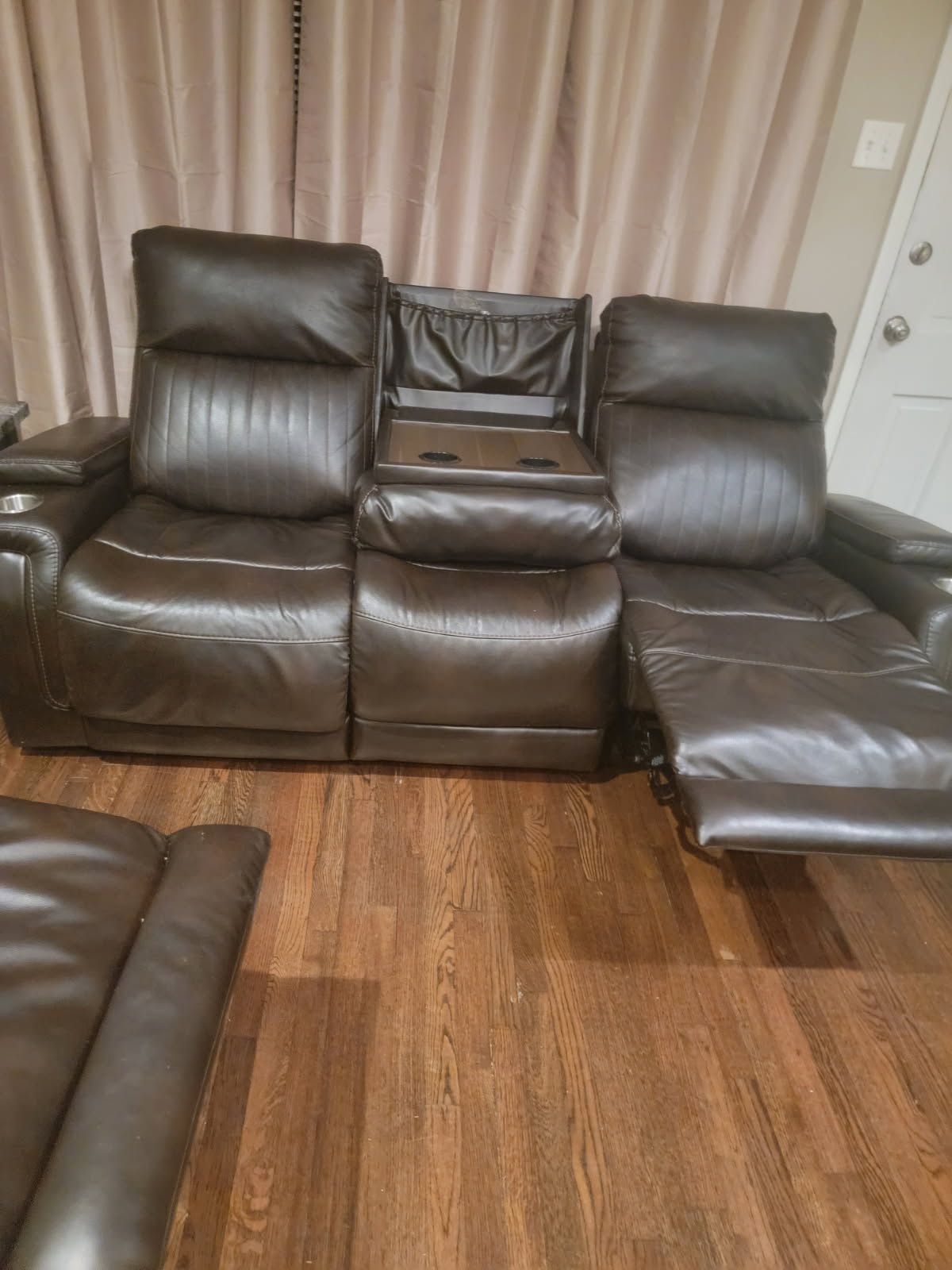 Dark Brown Leather Electric Couches