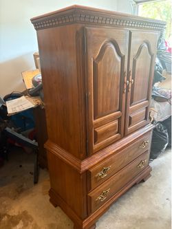 Oak chess dresser
