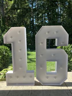 4FT Marquee Light Up Numbers “Sweet 16”