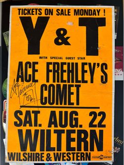 AUTOGRAPHED Ace Frehley’s Comet Poster 8/22