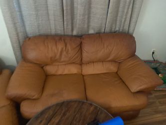 Free leather couch and love seat
