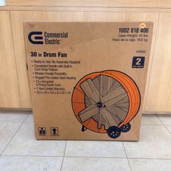 COMMERCIAL ELECTRIC 30 in. Heavy Duty 2-Speed Direct Drive Drum Fan