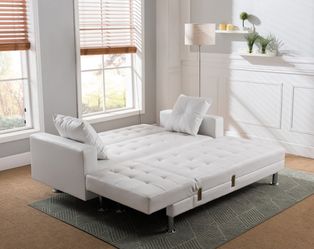 Tufted Reversible Sectional Sofa Bed