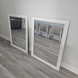 Two White Mirrors 24" by 31"