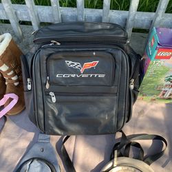 Vintage Corvette Leather Backpack 