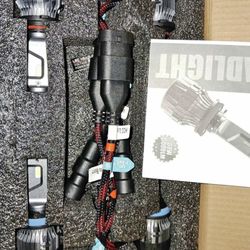 9005 9006 LED Headlight Bulbs, 24000LM Ultra Bright HB3 HB4 Combo 6500K Cool White All-in-One Hi/Lo Beam Light Conversion Kit White Light 