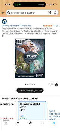 The Witcher Steel and Silver board game