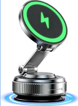 15W MagSafe Car Mount Charger, Vacuum Magnetic Phone Holders