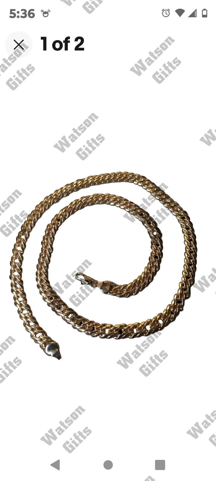 18K Real Gold Layered Filled Double Cuban Chain 24 Inch 7mm Made In Brazil