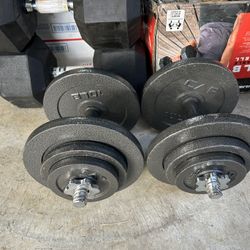 New pair of 40lb adjustable dumbbells with plates. 80lb in total