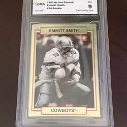 Dallas Cowboys Emmitt Smith Graded Rookie Card 