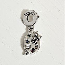 Pandora silver art paint dangle charm women's gift